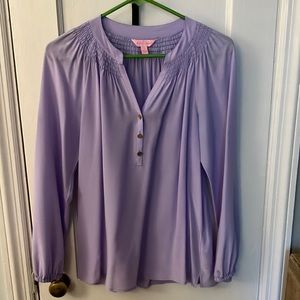 Lilly Pulitzer silk top in lavender 💜
